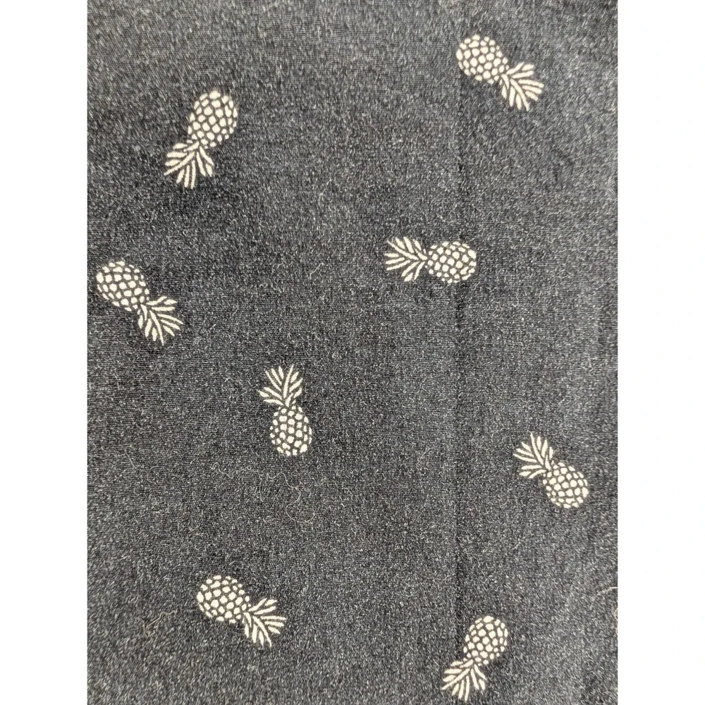 APT 9 Slim Fit Pineapple Button Up Shirt Mens M Gray Short Sleeve Stretch